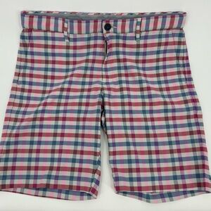 Tommy Bahama “Beach Driver” Check Plaid Shorts‎ Men’s Size 35 Multicolor Golf